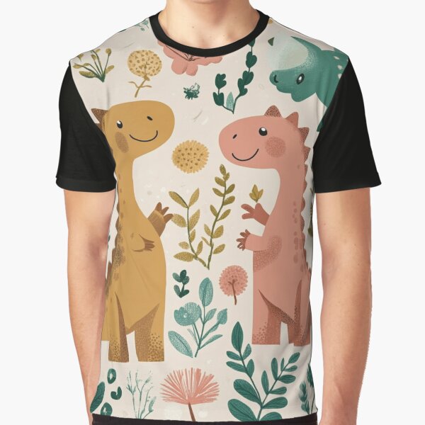 Floral Dinosaur in the Garden by WinfinityStudio T-Shirts, Hoodie, Sweatshirt | BlankRebels.com (Image 1)