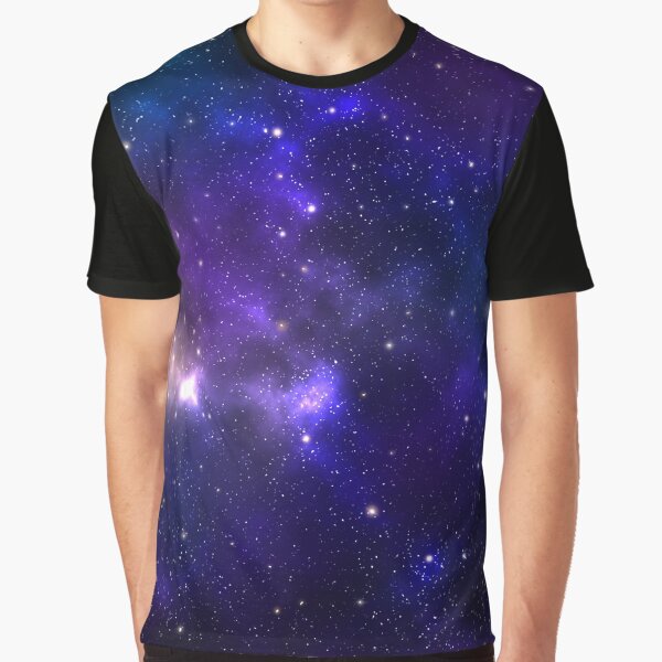 Blue and violet galaxy with stars by FocusAndFlow T-Shirts, Hoodie, Sweatshirt | BlankRebels.com (Image 1)