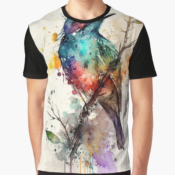 Watercolors animals - The bird 2 by AB9-Designs T-Shirts, Hoodie, Sweatshirt | BlankRebels.com (Image 1)