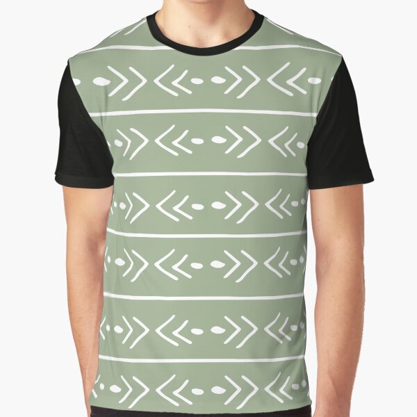 Mudcloth, African, Sage Green, Boho Wall Art by meggydesigns T-Shirts, Hoodie, Sweatshirt | BlankRebels.com (Image 1)