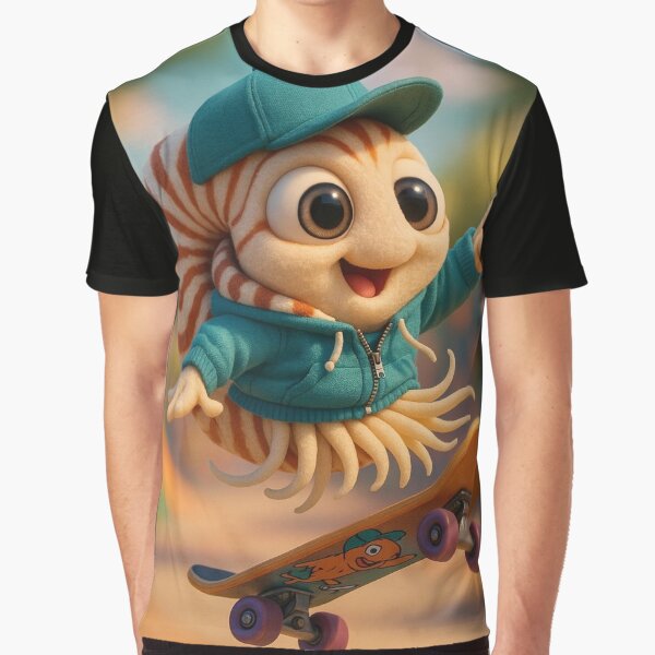 Skater Nautilus Fish by Sillytoe T-Shirts, Hoodie, Sweatshirt | BlankRebels.com (Image 1)