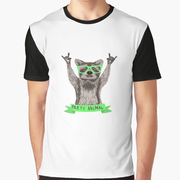 Party Animal Raccoon by aliciab013 T-Shirts, Hoodie, Sweatshirt | BlankRebels.com (Image 1)