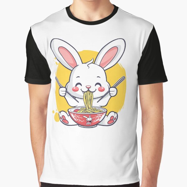 Rabbit Eating Ramen by PeelZinc T-Shirts, Hoodie, Sweatshirt | BlankRebels.com (Image 1)