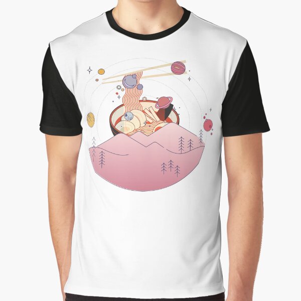 An Anime Inspired Planet Landscape with a Ramen Sunrise by crazycollective T-Shirts, Hoodie, Sweatshirt (Image 1)