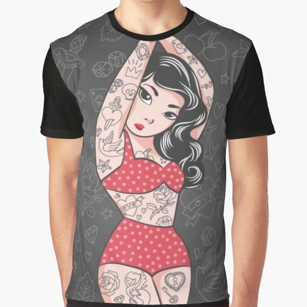 Cute Tattoo Girl by DopeTops T-Shirts, Hoodie, Sweatshirt | BlankRebels.com (Image 1)