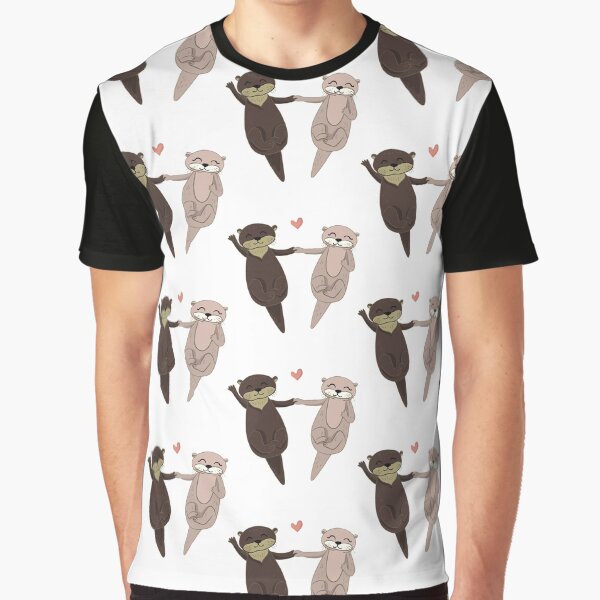 otters holding hands pattern design by Jeangel97 T-Shirts, Hoodie, Sweatshirt | BlankRebels.com (Image 1)