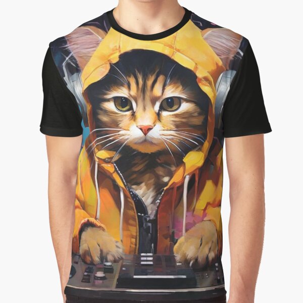 cat as a DJ, contemporary art, acrylic style, music, DJ, animal as DJ, acrylic, cat art, bright colors, DJ... (Image 1)