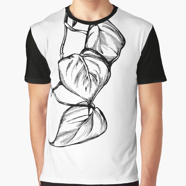 Hand drawing sketch philodendron by VaskanianArt T-Shirts, Hoodie, Sweatshirt | BlankRebels.com (Image 1)