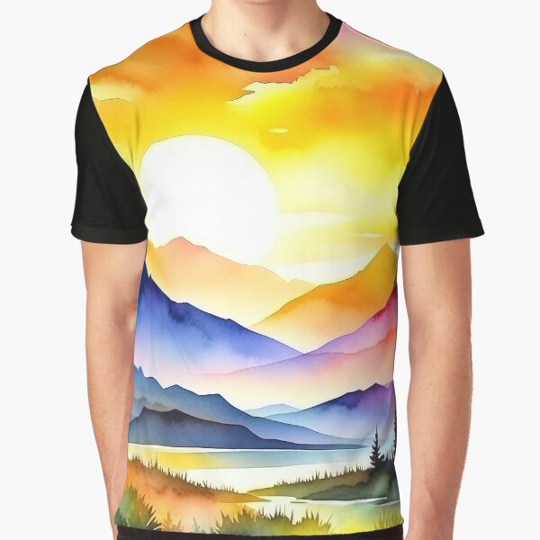 Watercolor Sunset by Odetee T-Shirts, Hoodie, Sweatshirt | BlankRebels.com (Image 1)