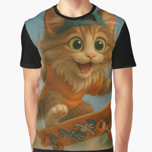 Skater Norwegian Forest Cat by Sillytoe T-Shirts, Hoodie, Sweatshirt | BlankRebels.com (Image 1)