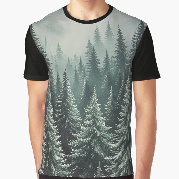 Dense fir forest in a misty, still state by Mianku | Für das Leben T-Shirts, Hoodie, Sweatshirt | BlankRebels.com (Image 1)