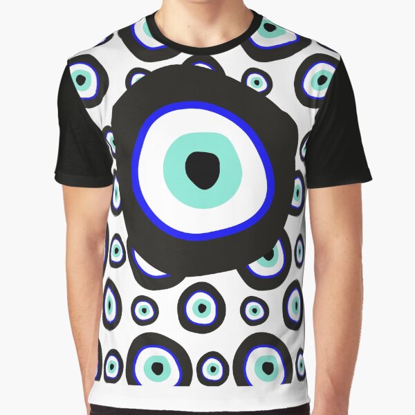 Black Evil Eye Pattern by christabelco T-Shirts, Hoodie, Sweatshirt | BlankRebels.com (Image 1)