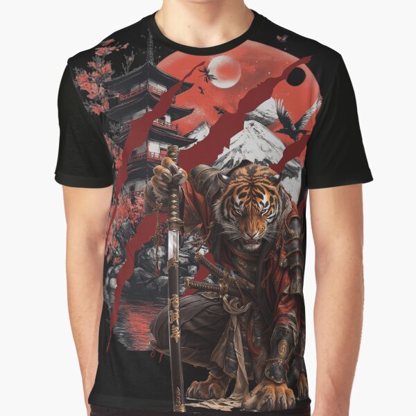 Samurai Tiger by The Imaginarium of a Quirky Jose T-Shirts, Hoodie, Sweatshirt | BlankRebels.com (Image 1)