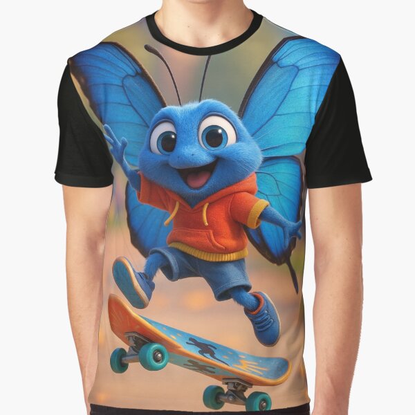 Skater Morpho Butterfly by Sillytoe T-Shirts, Hoodie, Sweatshirt | BlankRebels.com (Image 1)