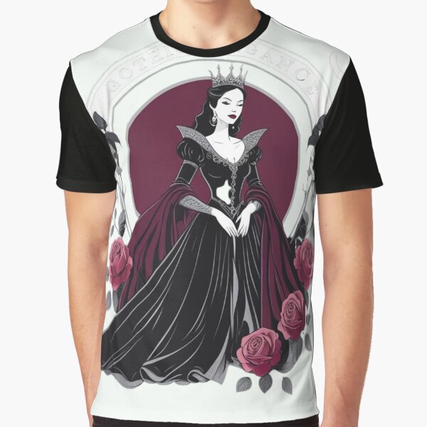 Gothic Portrait of a Mysterious Lady – Dark Elegance Art by ShadowSteel T-Shirts, Hoodie, Sweatshirt (Image 1)