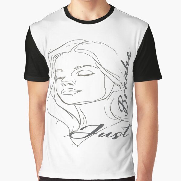 Just Breathe Minimal Line Art by Faridaqueen T-Shirts, Hoodie, Sweatshirt | BlankRebels.com (Image 1)