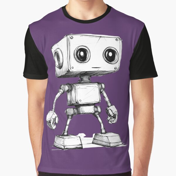 Robot Sketch - Mechanical Art Style by Fab-Haven T-Shirts, Hoodie, Sweatshirt | BlankRebels.com (Image 1)