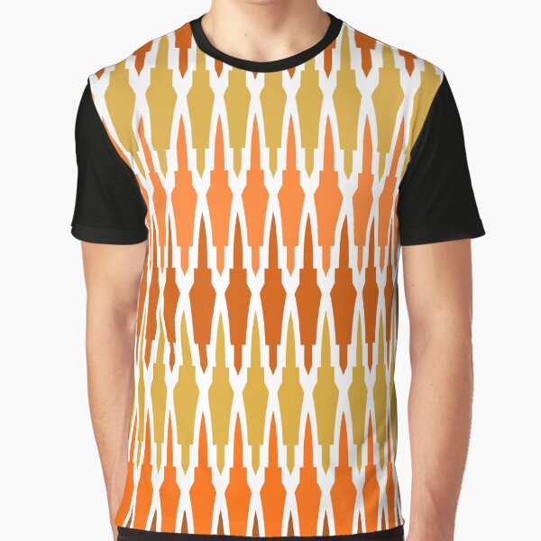 Boho Decor, Mud Cloth Pattern, Yellow, Orange and Terracotta by meggydesigns T-Shirts, Hoodie, Sweatshirt (Image 1)