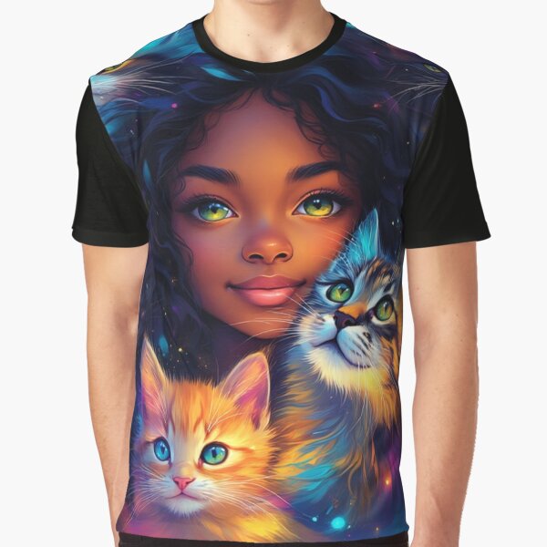 Cat Mom Portrait – Woman with Her Beloved Cats by SweetRossel T-Shirts, Hoodie, Sweatshirt | BlankRebels.com (Image 1)