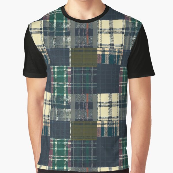 Plaid Grunge Patchwork in Green by SamJanner T-Shirts, Hoodie, Sweatshirt | BlankRebels.com (Image 1)
