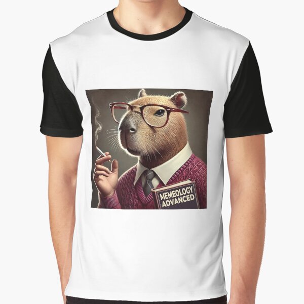 Intellectual Capybara: Master of Memeology by threeABinks T-Shirts, Hoodie, Sweatshirt | BlankRebels.com (Image 1)