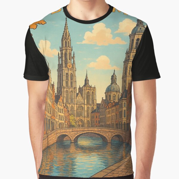 Belgium Vintage Style Illustration by TownWish