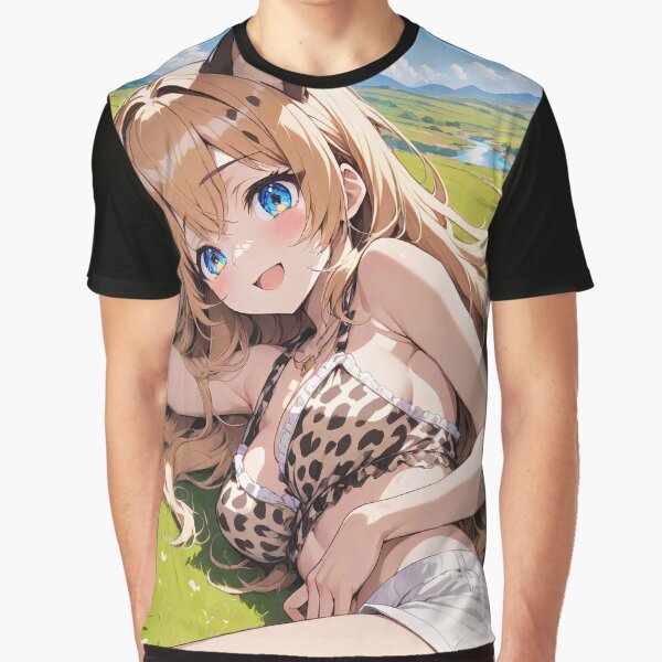 Manga leopard woman with ears in the countryside by TheArtistOf2022 T-Shirts, Hoodie, Sweatshirt | BlankRebels.com (Image 1)