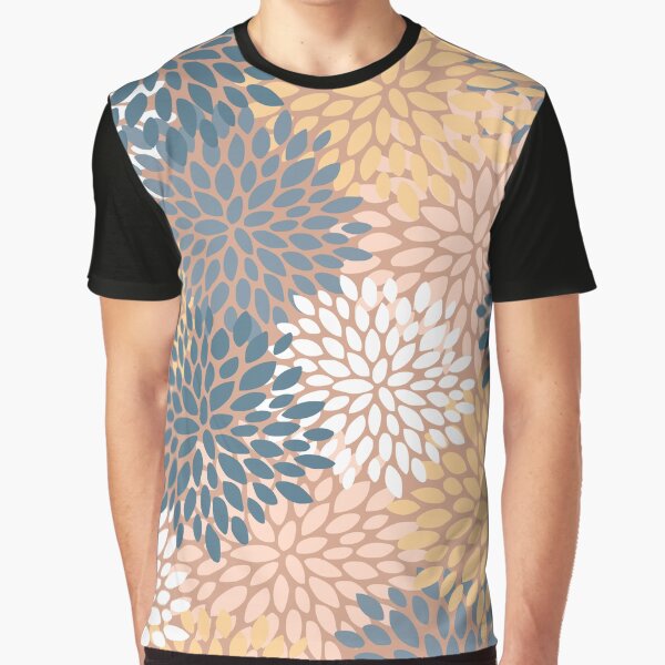 Floral Pattern, Spring, Blush, Teal and Yellow by meggydesigns T-Shirts, Hoodie, Sweatshirt | BlankRebels.com (Image 1)