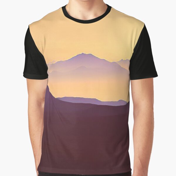 Sunset Behind Mountain Landscape by Inyeneart T-Shirts, Hoodie, Sweatshirt | BlankRebels.com (Image 1)
