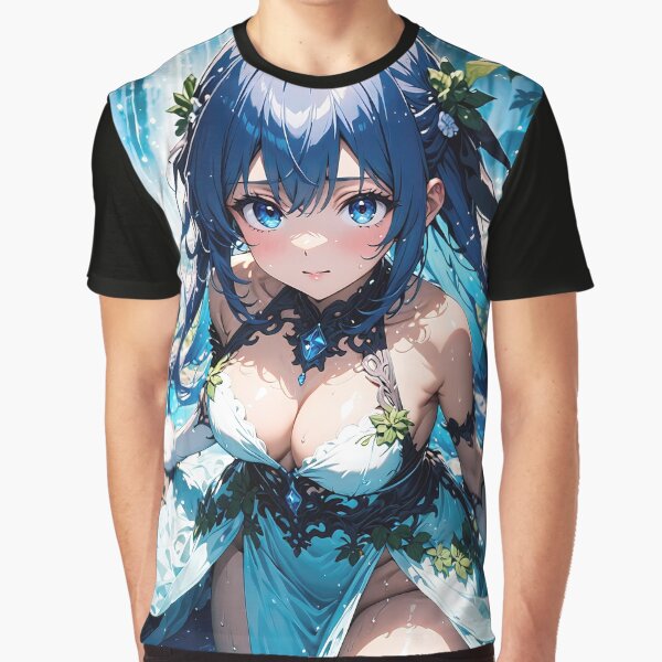Blue Hair Manga Girl River T-Shirts, Hoodie, Sweatshirt