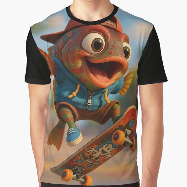 Skater Mayan Cichlid Fish by Sillytoe T-Shirts, Hoodie, Sweatshirt | BlankRebels.com (Image 1)