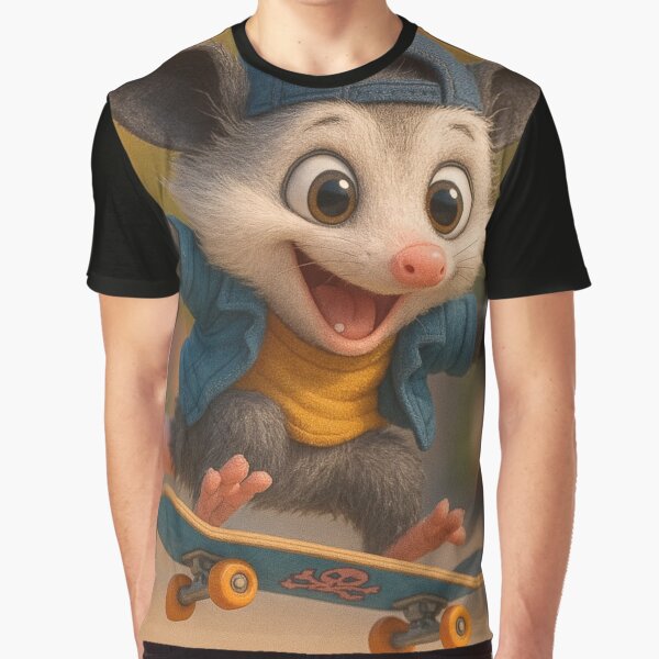 Skater Opossum by Sillytoe T-Shirts, Hoodie, Sweatshirt | BlankRebels.com (Image 1)