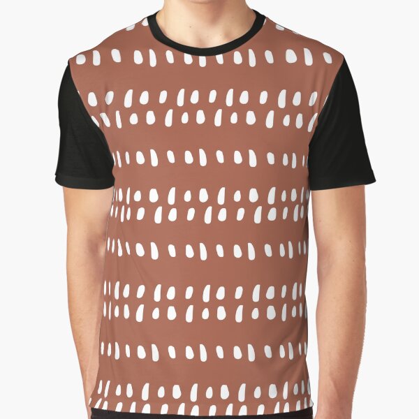 African Spotted Mudcloth, Terracotta, Rust, Boho Wall Art by meggydesigns T-Shirts, Hoodie, Sweatshirt (Image 1)