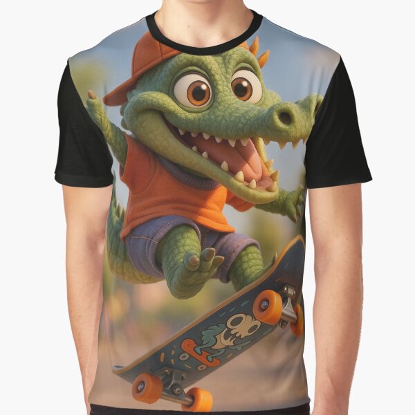 Skater Phytosaurus by Sillytoe T-Shirts, Hoodie, Sweatshirt | BlankRebels.com (Image 1)