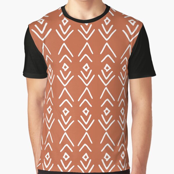 African Mudcloth, Terracotta, Boho Wall Art by meggydesigns T-Shirts, Hoodie, Sweatshirt | BlankRebels.com (Image 1)