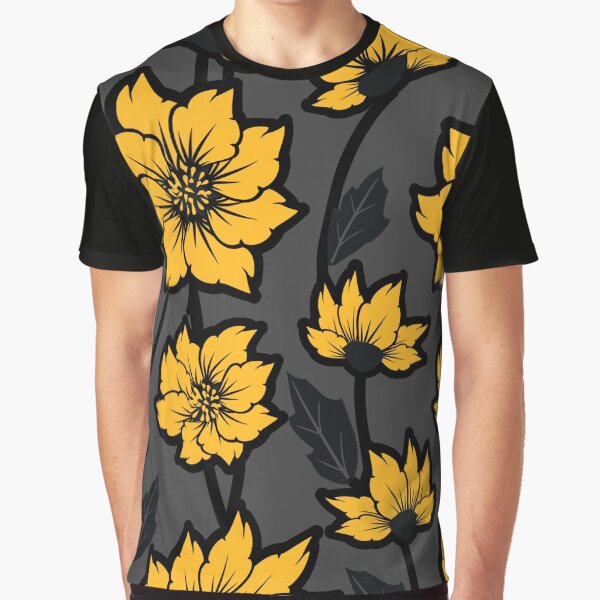 Yellow Flower Pattern by PrintbyPatty T-Shirts, Hoodie, Sweatshirt | BlankRebels.com (Image 1)