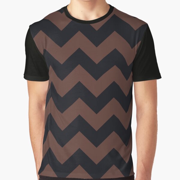 minimalist color block chevron dark academia brown and black by neopop T-Shirts, Hoodie, Sweatshirt (Image 1)