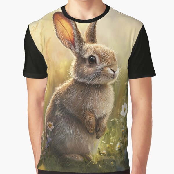 Cute bunny in Spring time - Wildlife photo by TheArtistOf2022 T-Shirts, Hoodie, Sweatshirt | BlankRebels.com (Image 1)