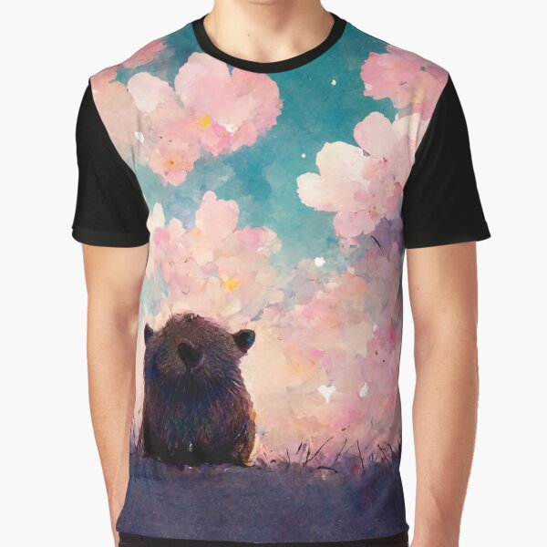 Capybara Painting Looking At The Sky by Pet Shelter T-Shirts, Hoodie, Sweatshirt | BlankRebels.com (Image 1)