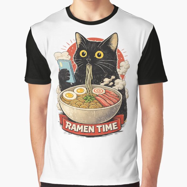 Ramen Time Cat by Animagain T-Shirts, Hoodie, Sweatshirt | BlankRebels.com (Image 1)