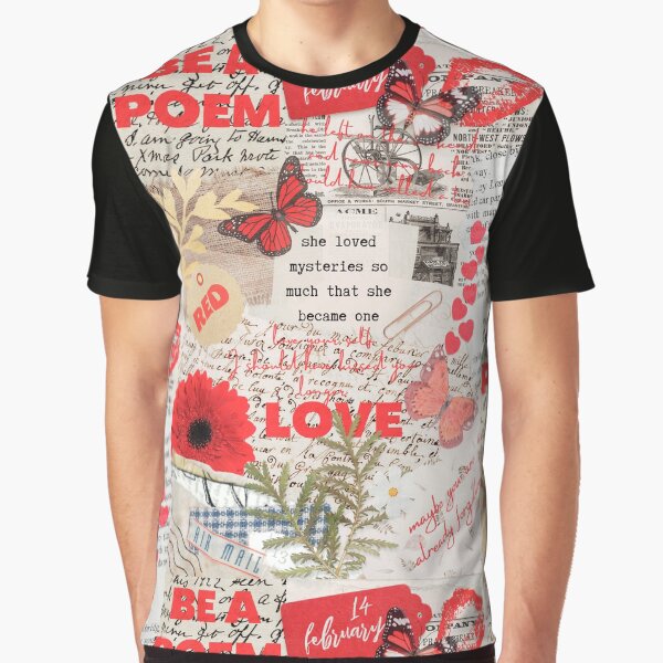 Red valentines aesthetic collage by Nyanko-Sempai T-Shirts, Hoodie, Sweatshirt | BlankRebels.com (Image 1)