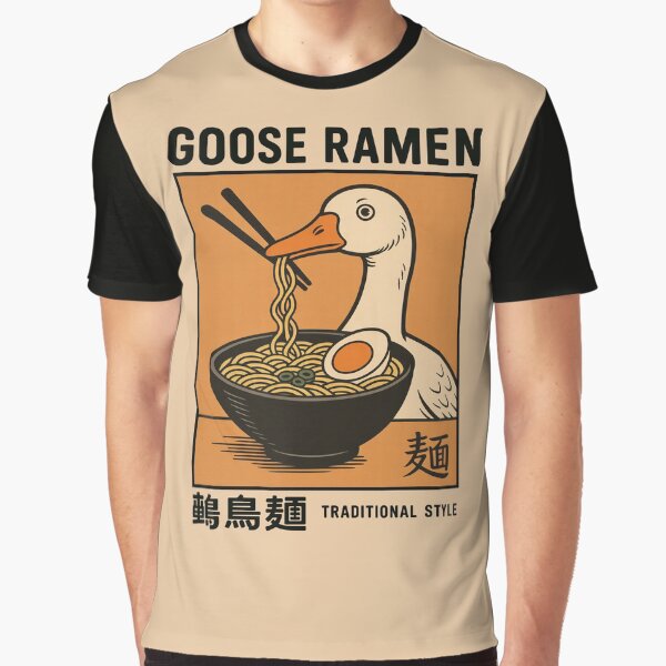 Goose Ramen Retro Japanese Noodle Poster Art by Eh Plus Designs T-Shirts, Hoodie, Sweatshirt | BlankRebels.com (Image 1)