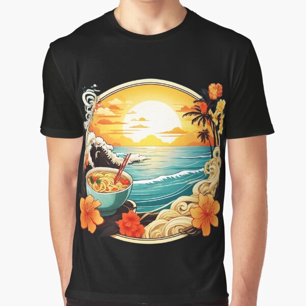 Tasty Ramen by The Beach at Sunset Orchids by NautiChic T-Shirts, Hoodie, Sweatshirt | BlankRebels.com (Image 1)