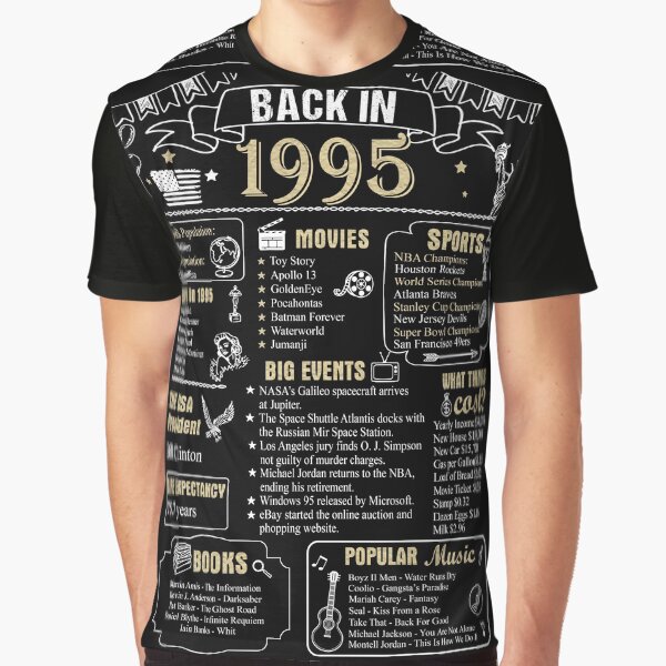 Birthday Anniversary 1995 History Back in 1995 by ltllima T-Shirts, Hoodie, Sweatshirt | BlankRebels.com (Image 1)