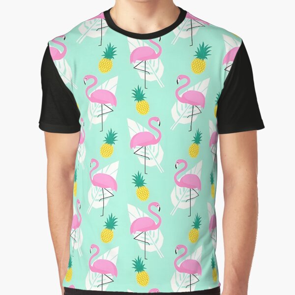 Summer patterns with flamingos and pineapples by revsdesign
