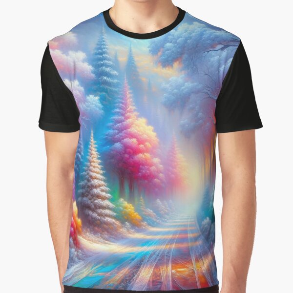 Colorful Path in a Rainbow Forest by M-Y-A-R-T- T-Shirts, Hoodie, Sweatshirt | BlankRebels.com (Image 1)