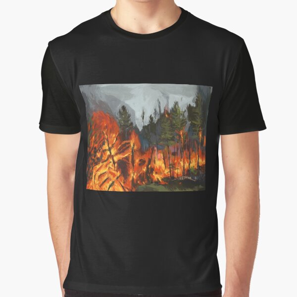 fire wood forest paint design by shardana13 T-Shirts, Hoodie, Sweatshirt | BlankRebels.com (Image 1)