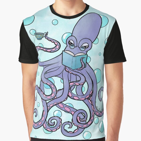 Octopus Bibliophile by LittleSunShoppe T-Shirts, Hoodie, Sweatshirt | BlankRebels.com (Image 1)