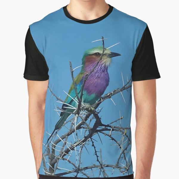 Lilac-breasted roller bird - Etosha, Namibia by Vik-Ink T-Shirts, Hoodie, Sweatshirt | BlankRebels.com (Image 1)