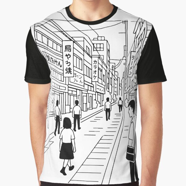Tokyo Urban Sketch by blackink-design T-Shirts, Hoodie, Sweatshirt | BlankRebels.com (Image 1)